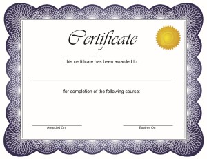 certificate